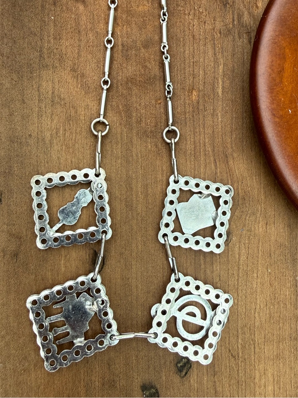 Vintage Silver-tone Music-Themed Charm Necklace - Silver - Picture 2 of 7